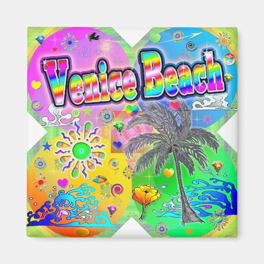 Venice Beach Quadro Seasons Magnet (Devant)