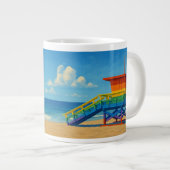 Venice Beach Rainbow Lifeguard Stand Extra Grote Beker (Voorkant rechts)