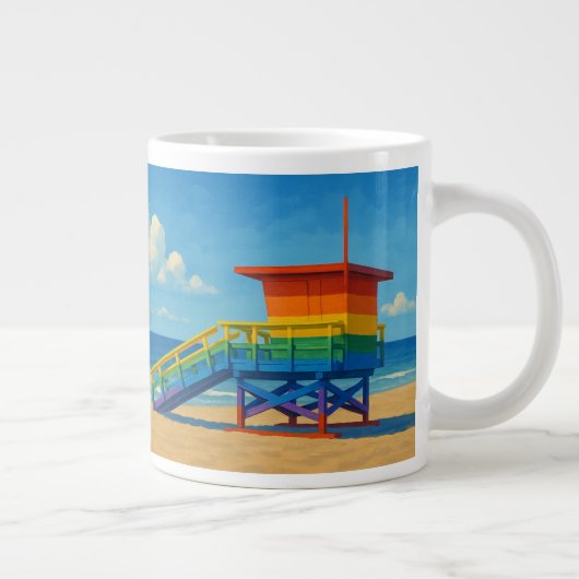Venice Beach Rainbow Lifeguard Stand Extra Grote Beker (Rechts)