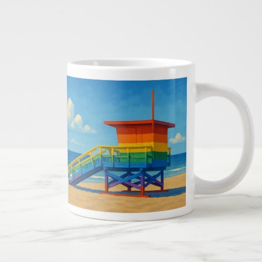 Venice Beach Rainbow Lifeguard Stand Extra Grote Beker (Rechts)