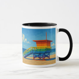 Venice Beach Rainbow Lifeguard Stand Mok