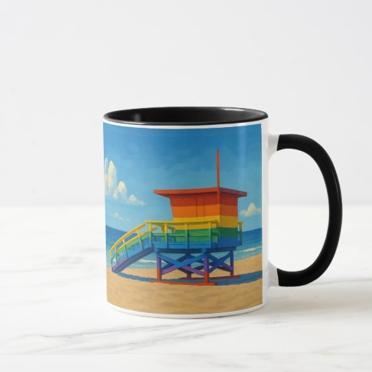 Venice Beach Rainbow Lifeguard Stand Mok (Rechts)