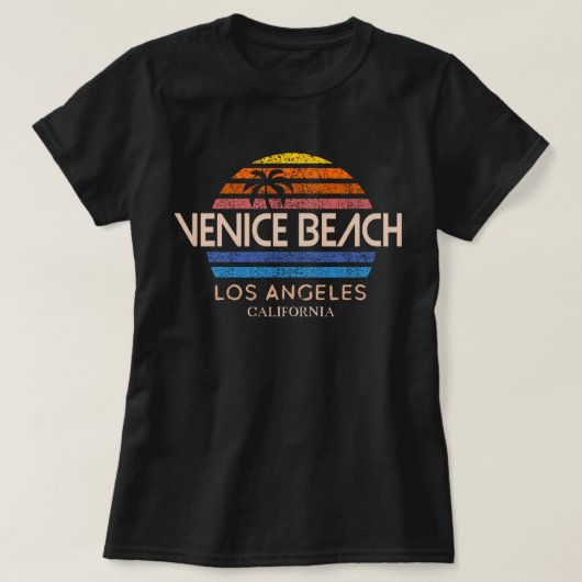 Venice Beach  sun zonsondergang T-shirt (Design voorkant)