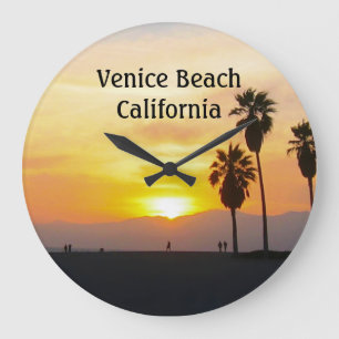 Venice Beach Sunset Palms Grote Klok