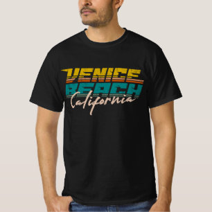 Venice Beach sunset retro 80 jaren tachtig T-shirt