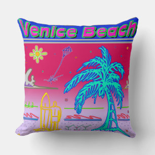 "Venice Beach" Surfer Coussin