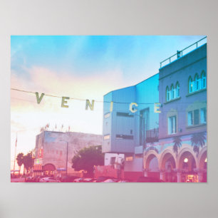 Venice Beach-teken Poster