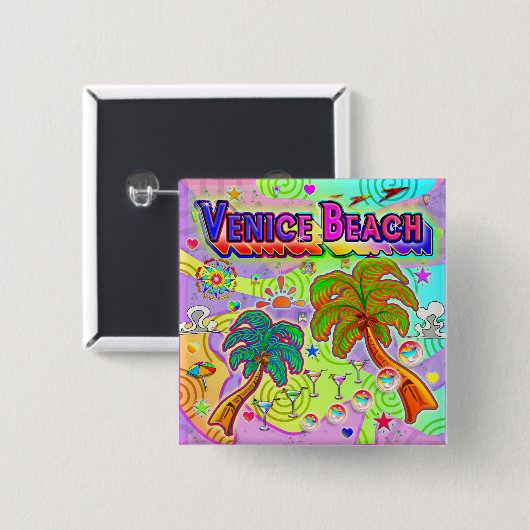 Venice Beach Vacation Target Button (Voorkant /achterkant)