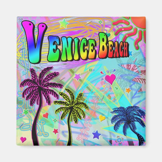 Venice Beach Vivid Romance Magnet (Devant)