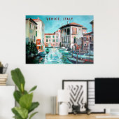 Venice Boats Poster (Thuiskantoor)