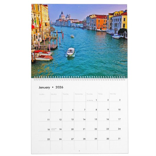 VENICE Calendar Kalender (Jan 2026)