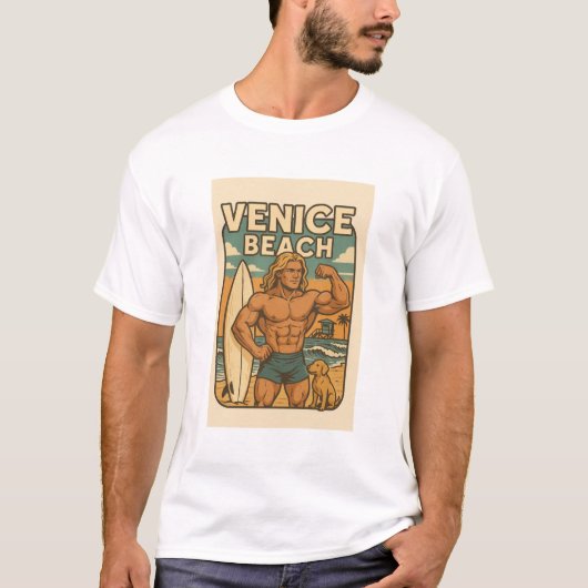 Venice California Surfer T-shirt (Voorkant)