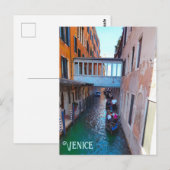 Venice Canal Gondolas Covered Skywalk Palazzos Briefkaart (Voorkant / Achterkant)