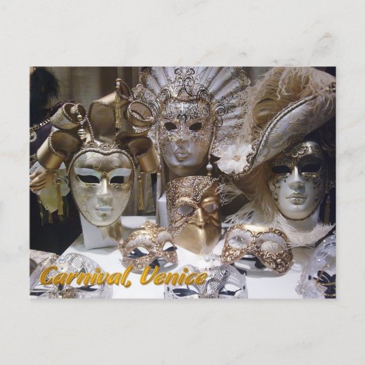 Venice Carnaval maskers Briefkaart (Voorkant)