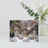 Venice Carnival-maskers Briefkaart (Staand voorkant)
