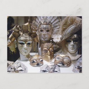 Venice Carnival-maskers Briefkaart