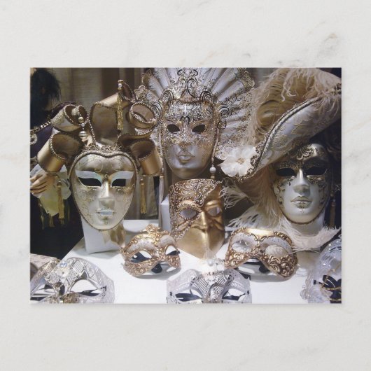 Venice Carnival-maskers Briefkaart (Voorkant)
