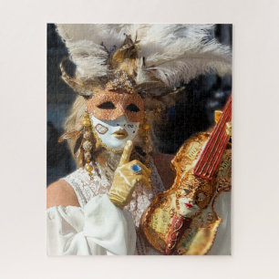 Venice Carnival Violin MaskLady Puzzle Legpuzzel