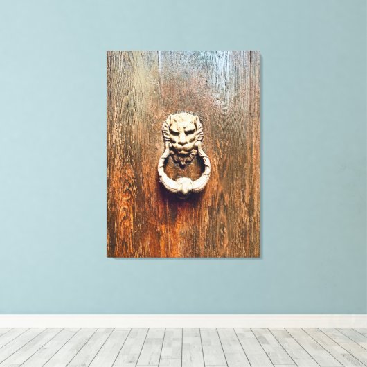 Venice Door Knocker Canvas Afdruk (Insitu (Houten vloer))
