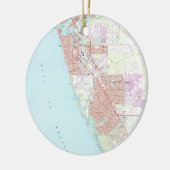 Venice Florida Map (1973) Keramisch Ornament (Links)