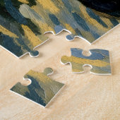 Venice Gondola Gold Van Gogh Style Art Puzzle (Côté)