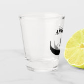 Venice Gondola Silhouette Black - Gepersonaliseerd Shot Glas (Links)