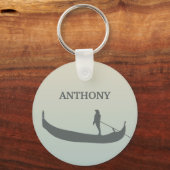 Venice Gondola Silhouette op Sunset Sleutelhanger (Voorkant)