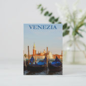 Venice Gondola Vintage Revel Briefkaart (Staand voorkant)