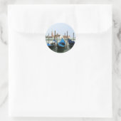 Venice gondolas ronde sticker (Tas)