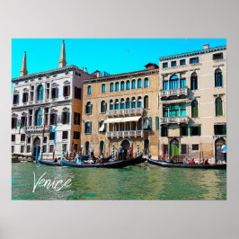 Venice Grand Canal Gondola Canal Boats Poster