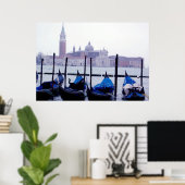 Venice Grand Canal & Gondolas Italie Poster de voy (Bureau à domicile)