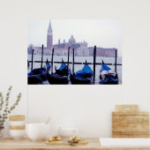 Venice Grand Canal & Gondolas Italie Poster de voy (Cuisine)