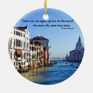 Venice Grand Canal met Love Quote Keramisch Ornament
