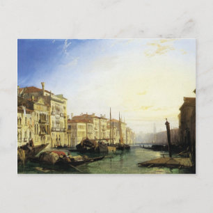 Venice Grand Canal, zonsondergang door Richard Bon Briefkaart