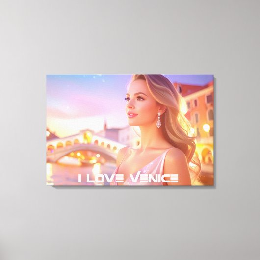 VENICE - I LOVE VENICE - CANVAS AFDRUK (Voorkant)