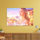 VENICE - I LOVE VENICE - CANVAS AFDRUK (Insitu (Woonkamer))