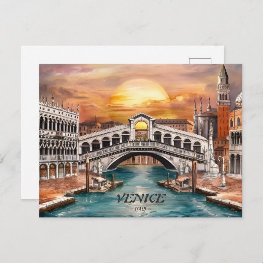 Venice Italië Briefkaart (Voorkant / Achterkant)