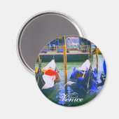 Venice Italie Gondola Magnet d'art (Recto/Verso)