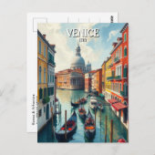 Venice Italië Reis Briefkaart (Voorkant / Achterkant)