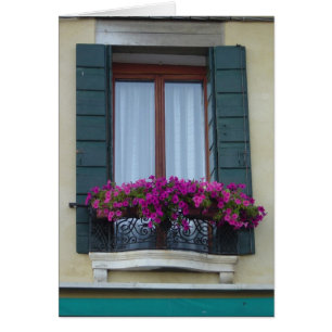 Venice Italië Window Box Blank Card