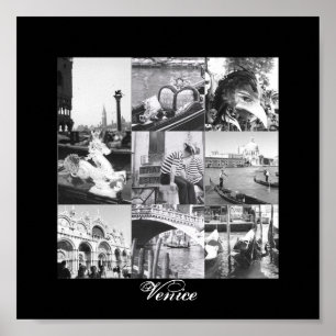 Venice Italy Collage Fine Art Print Poster