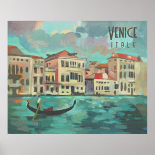 Venice, Italy - Gondola Boat Traghetto Poster