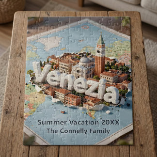 Venice Italy Travel Map Venezia Family Vacation Legpuzzel