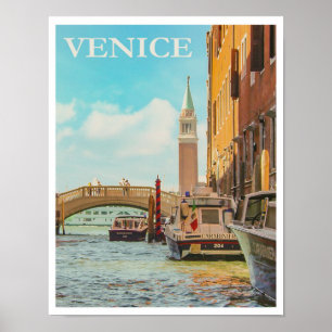 Venice Italy Vintage Travel Poster
