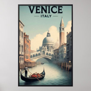 Venice Italy Vintage Travel Poster