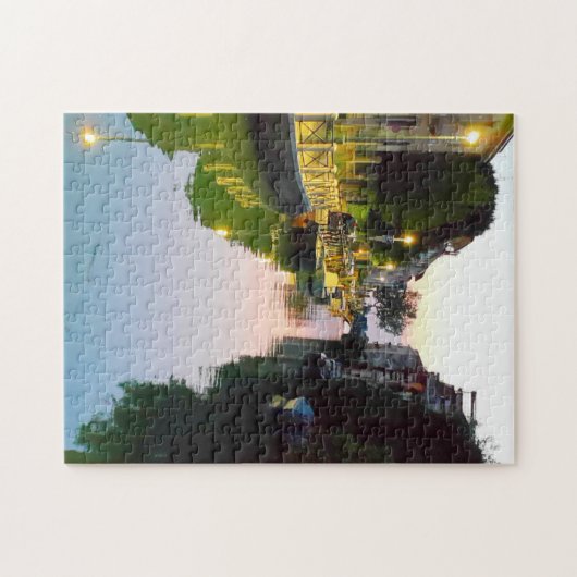 Venice Lido-kanaal in het Italiaanse uitzicht twil Legpuzzel (Horizontaal)