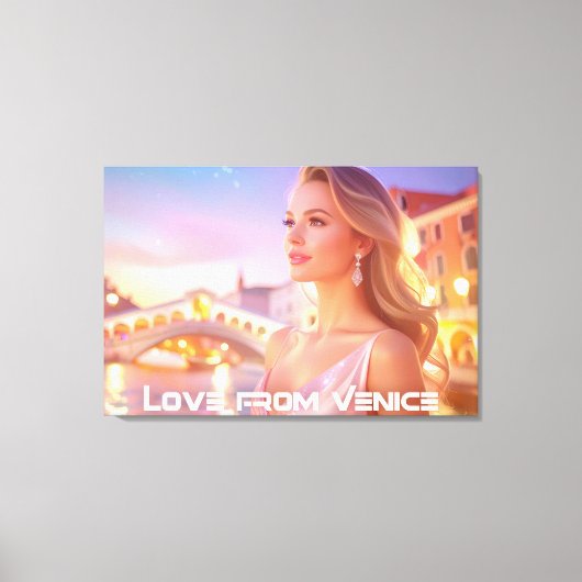 VENICE - LOVE FROM VENICE - CANVAS AFDRUK (Voorkant)