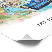 Venice Rialto Bridge watercolor poster (Coin)