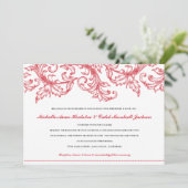 Venice (Ruby Red) Wedding Invitation Kaart (Staand voorkant)