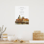 Venice Skyline Wedding Welcome Sign Poster (Keuken)